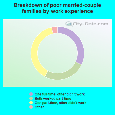 Breakdown of poor married-couple families by work experience