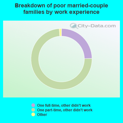 Breakdown of poor married-couple families by work experience