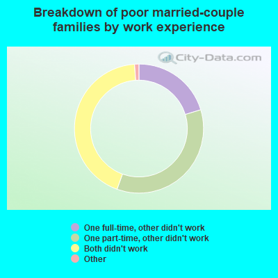 Breakdown of poor married-couple families by work experience