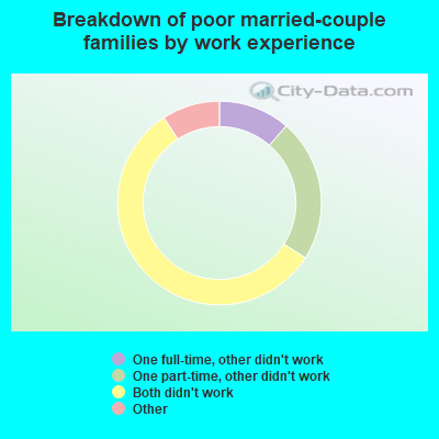 Breakdown of poor married-couple families by work experience