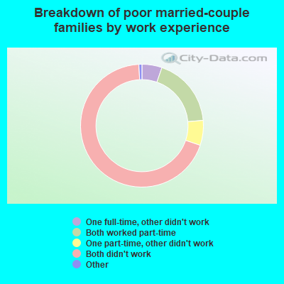 Breakdown of poor married-couple families by work experience