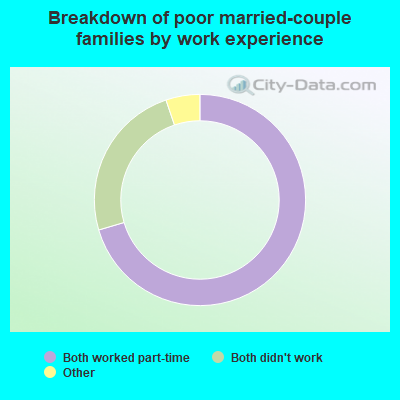 Breakdown of poor married-couple families by work experience