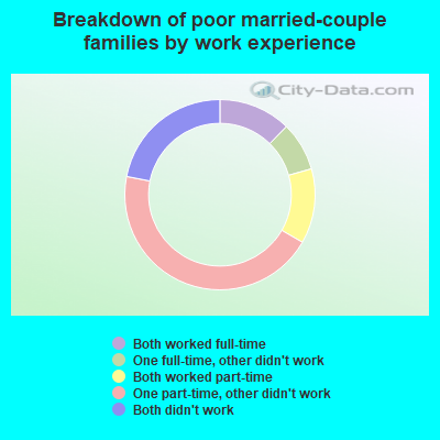 Breakdown of poor married-couple families by work experience