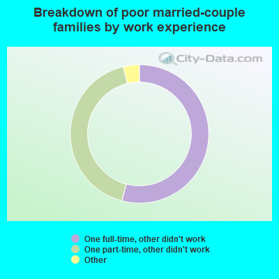 Breakdown of poor married-couple families by work experience