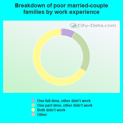 Breakdown of poor married-couple families by work experience