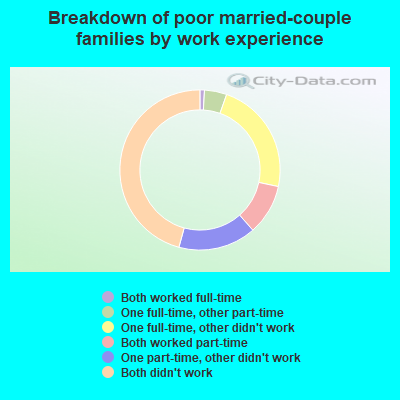 Breakdown of poor married-couple families by work experience