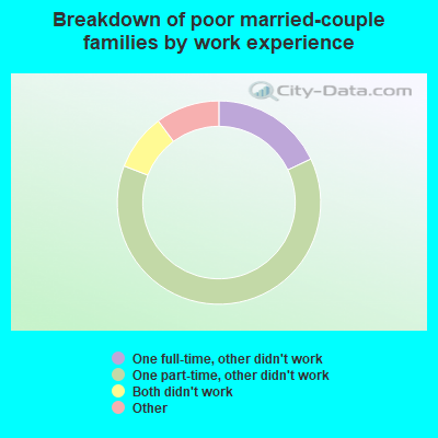 Breakdown of poor married-couple families by work experience