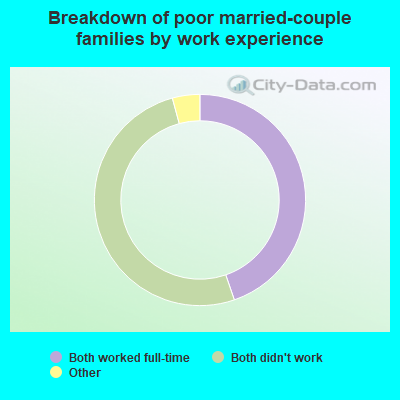 Breakdown of poor married-couple families by work experience