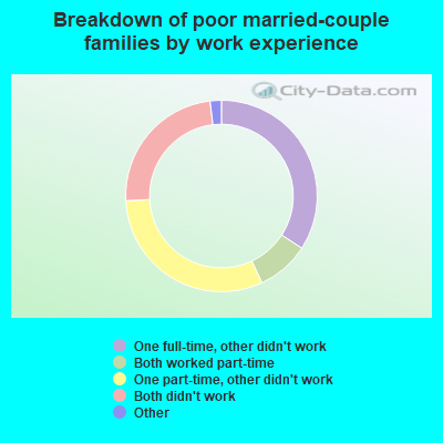 Breakdown of poor married-couple families by work experience