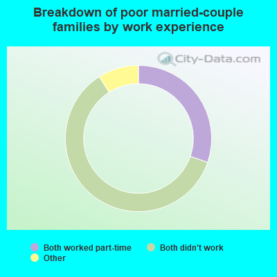 Breakdown of poor married-couple families by work experience