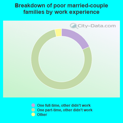 Breakdown of poor married-couple families by work experience