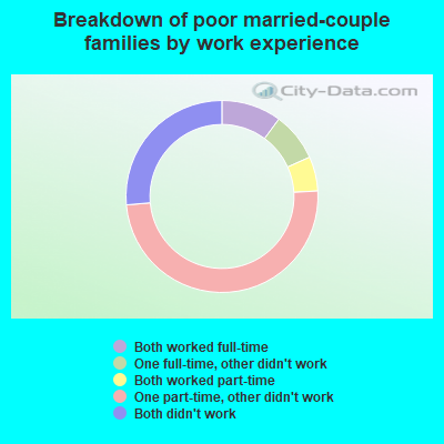 Breakdown of poor married-couple families by work experience