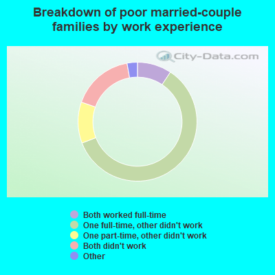 Breakdown of poor married-couple families by work experience