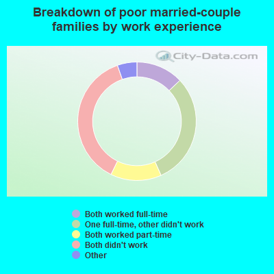 Breakdown of poor married-couple families by work experience