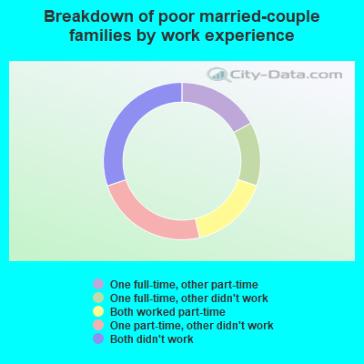 Breakdown of poor married-couple families by work experience