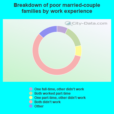 Breakdown of poor married-couple families by work experience