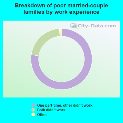 Breakdown of poor married-couple families by work experience