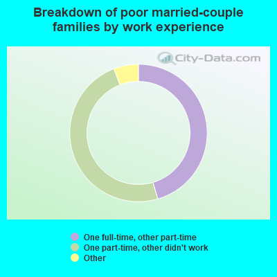 Breakdown of poor married-couple families by work experience