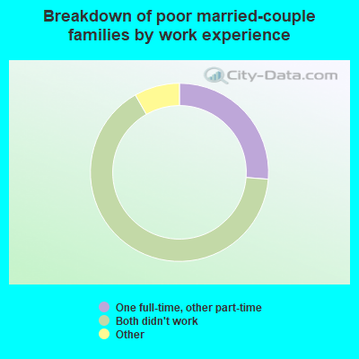 Breakdown of poor married-couple families by work experience