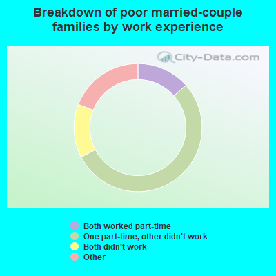 Breakdown of poor married-couple families by work experience