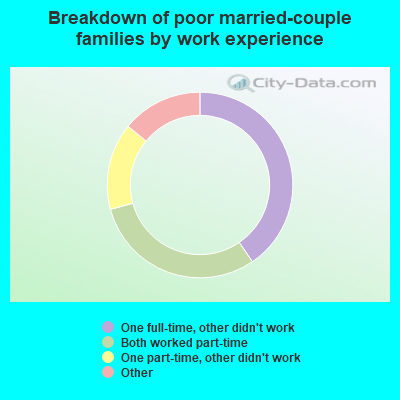 Breakdown of poor married-couple families by work experience