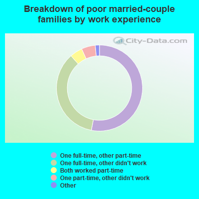 Breakdown of poor married-couple families by work experience