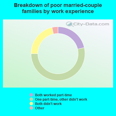 Breakdown of poor married-couple families by work experience