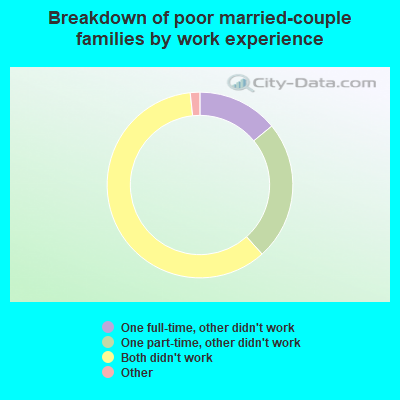 Breakdown of poor married-couple families by work experience