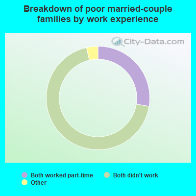 Breakdown of poor married-couple families by work experience