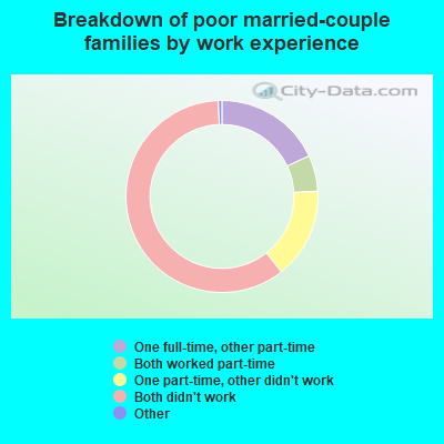 Breakdown of poor married-couple families by work experience