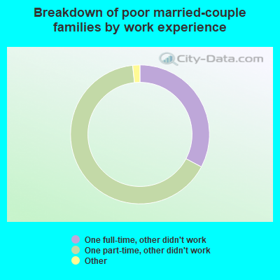 Breakdown of poor married-couple families by work experience