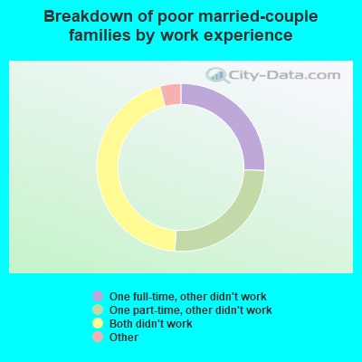 Breakdown of poor married-couple families by work experience