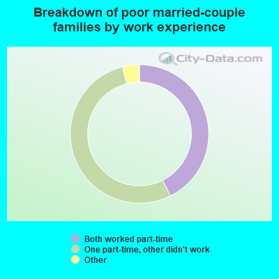 Breakdown of poor married-couple families by work experience