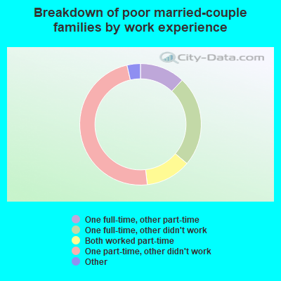 Breakdown of poor married-couple families by work experience