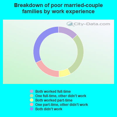 Breakdown of poor married-couple families by work experience