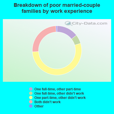 Breakdown of poor married-couple families by work experience