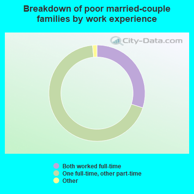 Breakdown of poor married-couple families by work experience