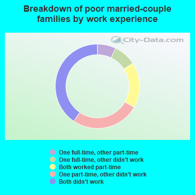 Breakdown of poor married-couple families by work experience