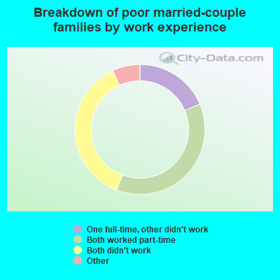 Breakdown of poor married-couple families by work experience