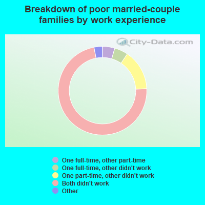 Breakdown of poor married-couple families by work experience