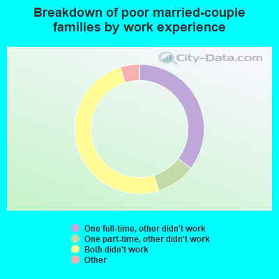 Breakdown of poor married-couple families by work experience