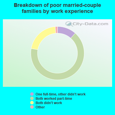 Breakdown of poor married-couple families by work experience