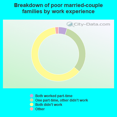 Breakdown of poor married-couple families by work experience