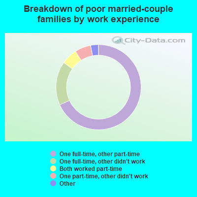 Breakdown of poor married-couple families by work experience