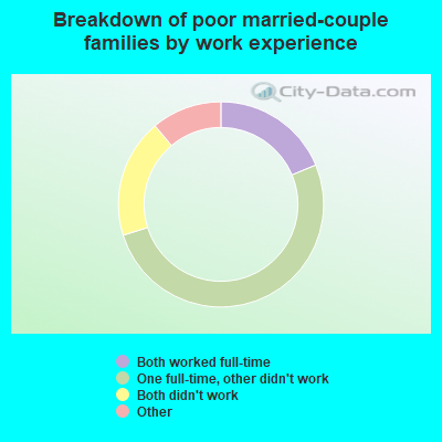 Breakdown of poor married-couple families by work experience