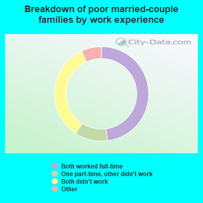 Breakdown of poor married-couple families by work experience