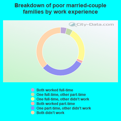 Breakdown of poor married-couple families by work experience