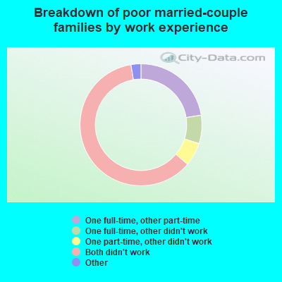 Breakdown of poor married-couple families by work experience