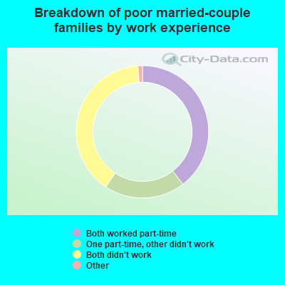 Breakdown of poor married-couple families by work experience