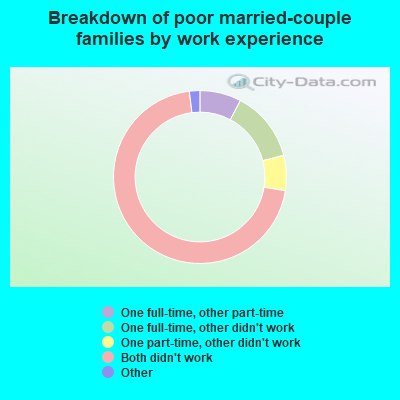 Breakdown of poor married-couple families by work experience